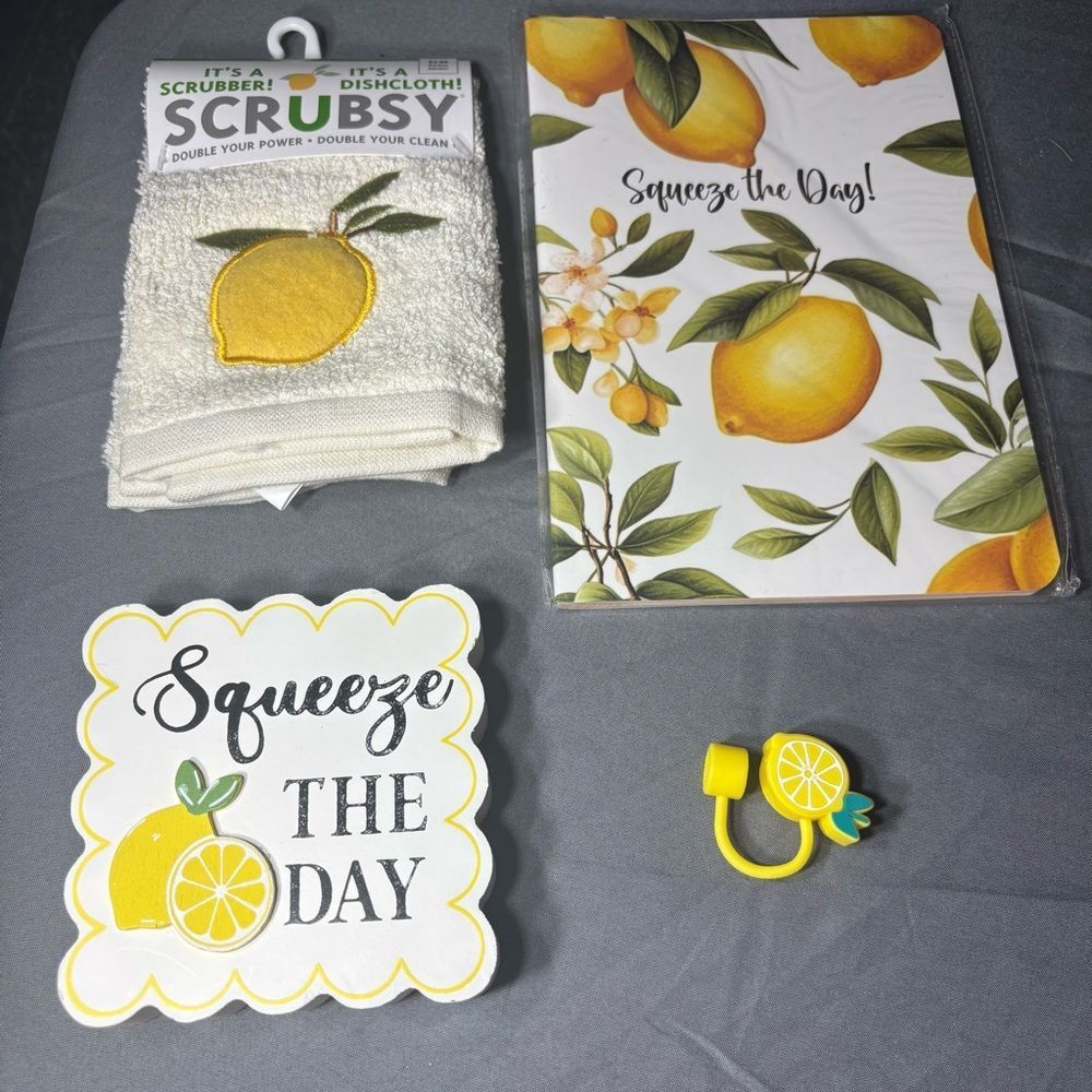 4 pc New Lemon Squeeze the Day Theme Bundle NWT